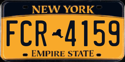NY license plate FCR4159