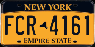 NY license plate FCR4161