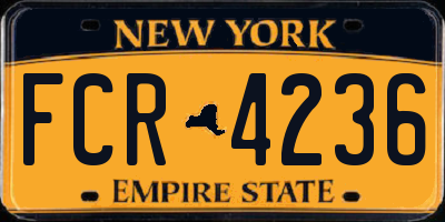 NY license plate FCR4236