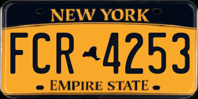 NY license plate FCR4253