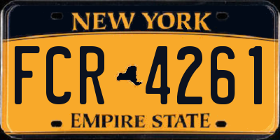 NY license plate FCR4261