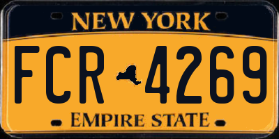 NY license plate FCR4269