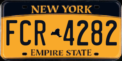 NY license plate FCR4282