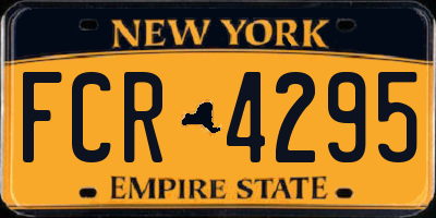 NY license plate FCR4295