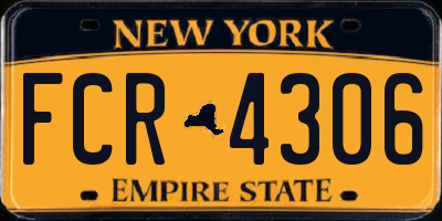 NY license plate FCR4306