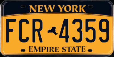 NY license plate FCR4359