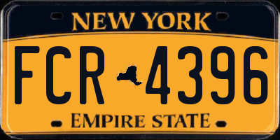 NY license plate FCR4396