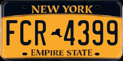 NY license plate FCR4399