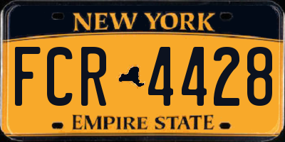 NY license plate FCR4428
