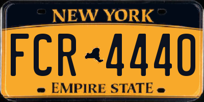 NY license plate FCR4440