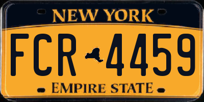 NY license plate FCR4459