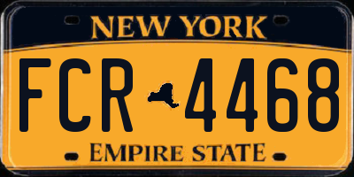 NY license plate FCR4468