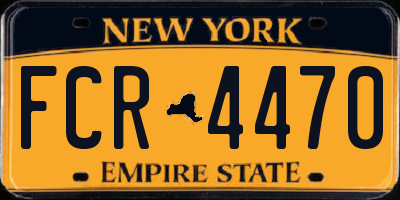 NY license plate FCR4470