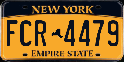 NY license plate FCR4479