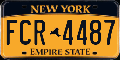 NY license plate FCR4487