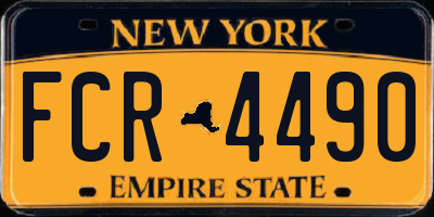 NY license plate FCR4490