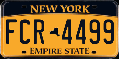 NY license plate FCR4499