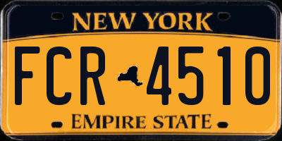 NY license plate FCR4510