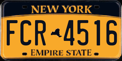 NY license plate FCR4516