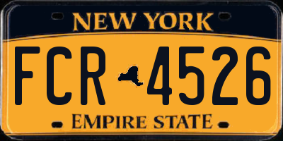 NY license plate FCR4526