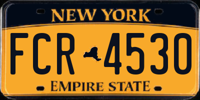 NY license plate FCR4530