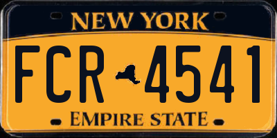 NY license plate FCR4541