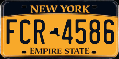 NY license plate FCR4586