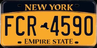 NY license plate FCR4590