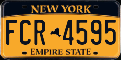 NY license plate FCR4595