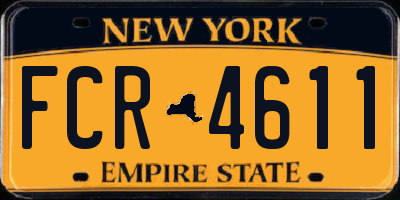 NY license plate FCR4611