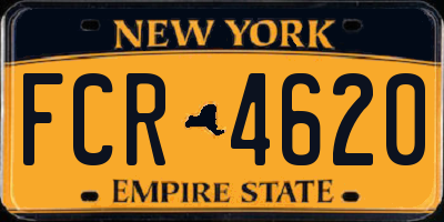 NY license plate FCR4620