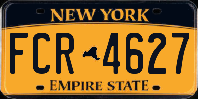 NY license plate FCR4627