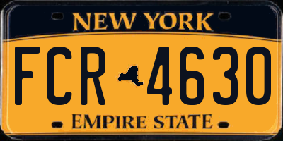 NY license plate FCR4630