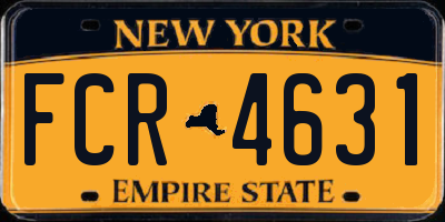NY license plate FCR4631
