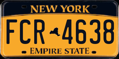 NY license plate FCR4638