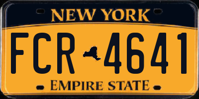 NY license plate FCR4641