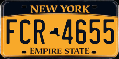 NY license plate FCR4655