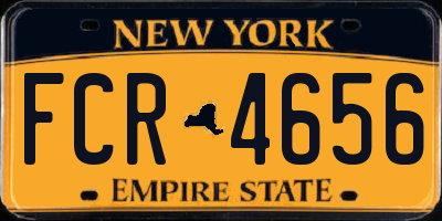 NY license plate FCR4656