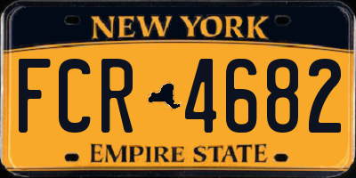 NY license plate FCR4682