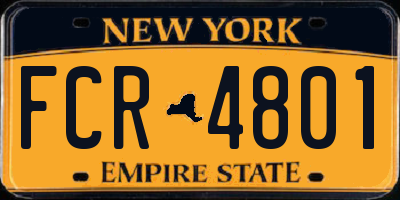 NY license plate FCR4801