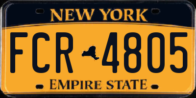 NY license plate FCR4805