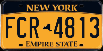 NY license plate FCR4813