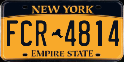 NY license plate FCR4814