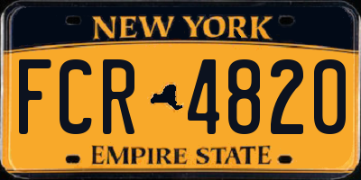 NY license plate FCR4820