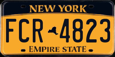 NY license plate FCR4823