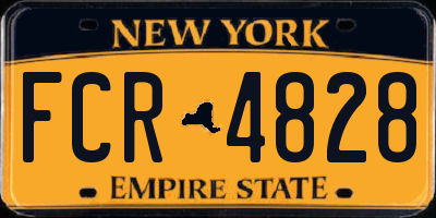 NY license plate FCR4828