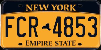 NY license plate FCR4853