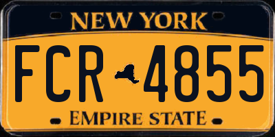 NY license plate FCR4855