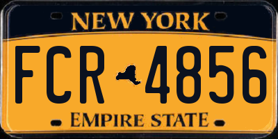 NY license plate FCR4856