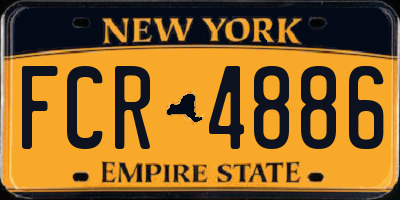 NY license plate FCR4886
